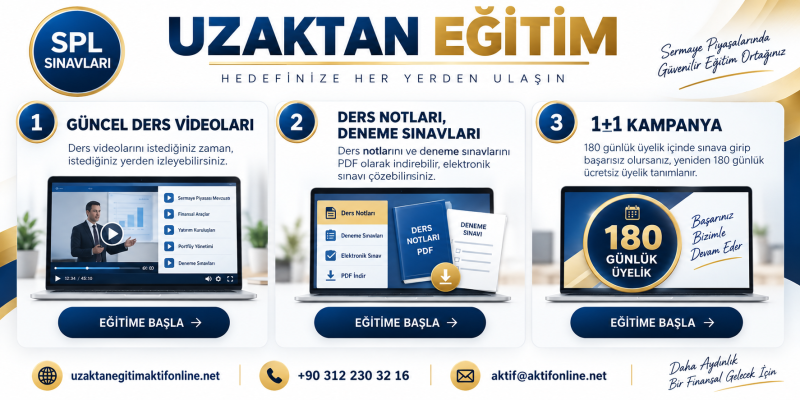 Aktif Akademi SPL Düzey 3 Lisans Sınavı Uzaktan Eğitim